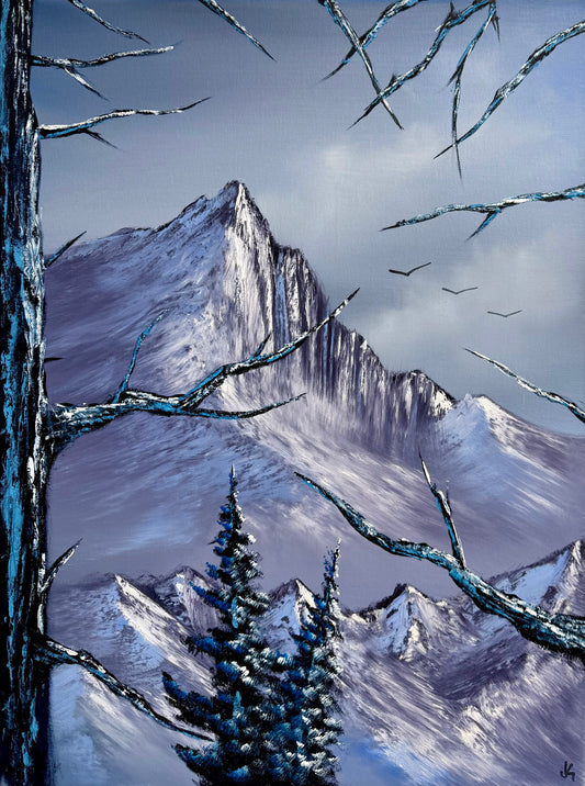 Painting #1606 - 18x24" Canvas Mountain Landscape