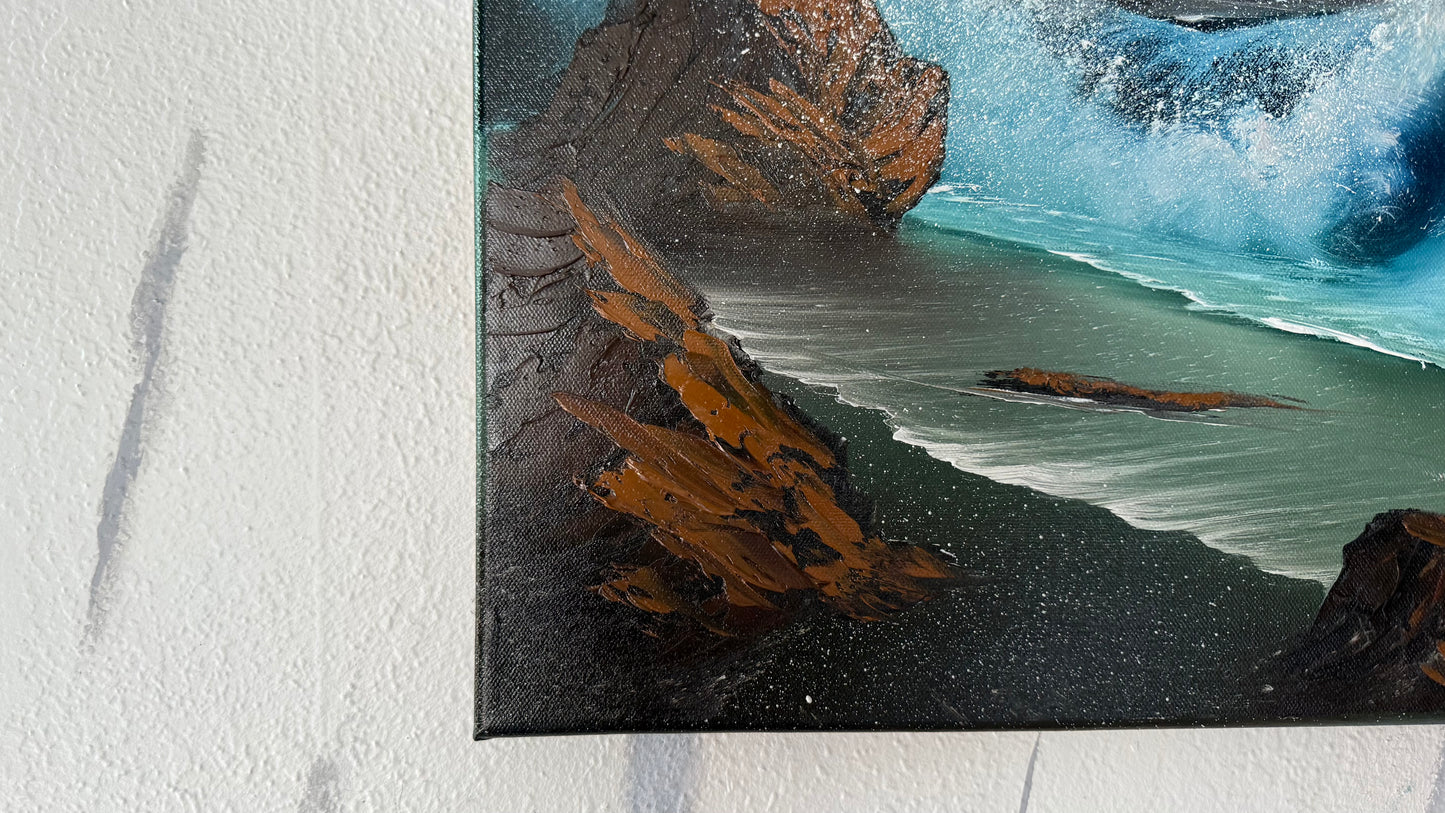 Painting #1985 - 18x24" Canvas - PNW Seascape painted 8-9-25