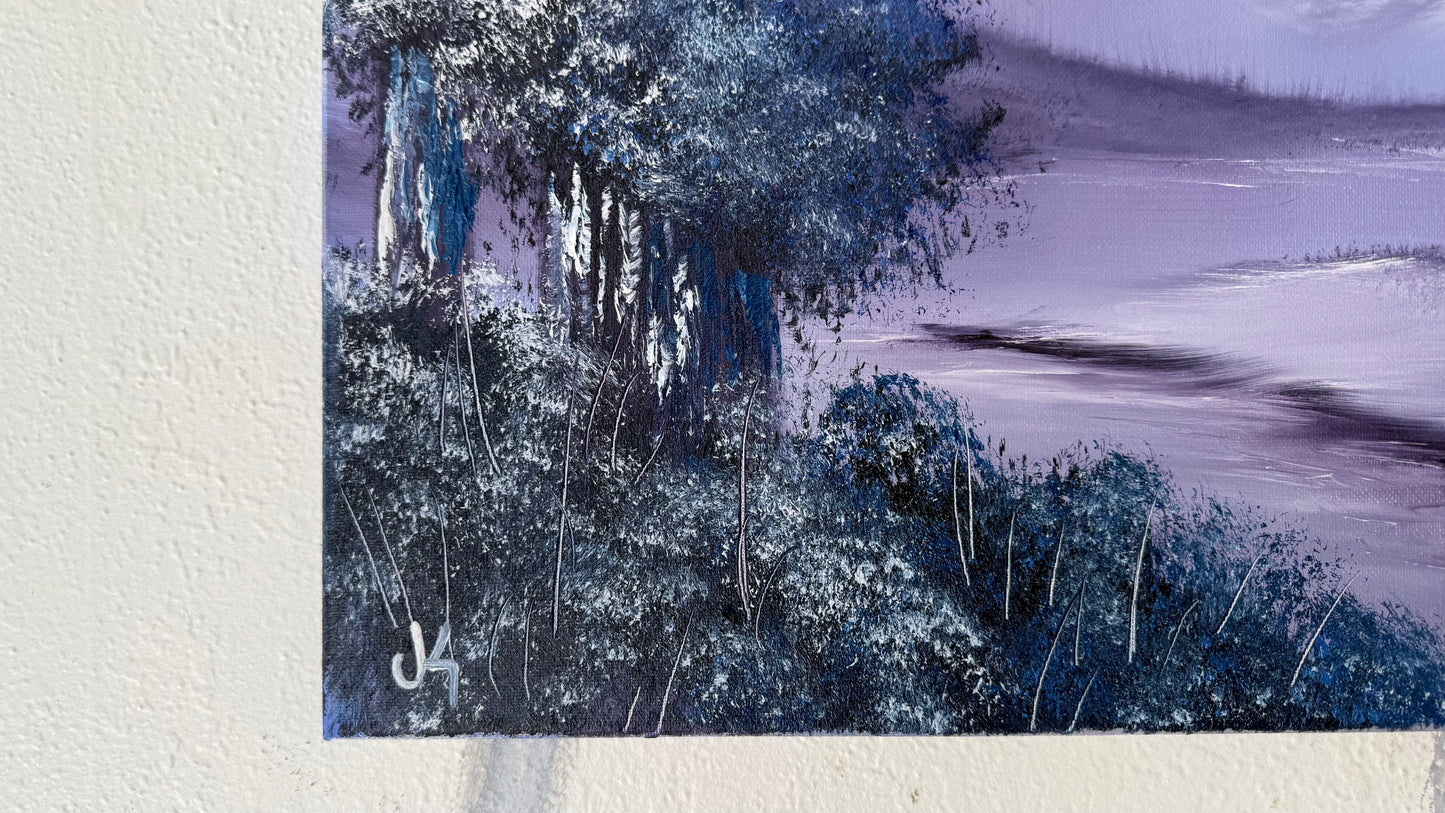 Painting #1987 - 16x20" Canvas - Mountain Landscape painted 8-10-25