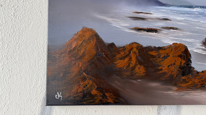 Painting #2002 - 16x20" Canvas - Oregon Coast Seascape painted 8-17-25