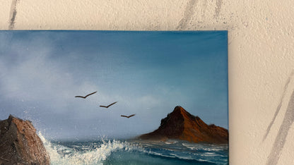 Painting #1970- 16x20" Canvas - Tropical Seascape painted 7-31-25