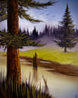 Painting #2383 - Forest River Landscape painted 4-11-26