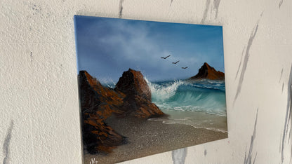 Painting #1970- 16x20" Canvas - Tropical Seascape painted 7-31-25