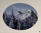 Painting #2026 - 16x20" Canvas - Mt Hood Landscape Oval painted 8-29-25