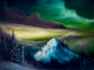 Painting #2616 - 18x24" Canvas - Night Mountain Landscape painted 9-24-24