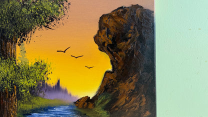 Painting #2016 - 16x20" Canvas - waterfall Landscape painted 8-24-25