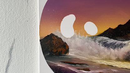 Painting #1984 - 18x24" Canvas - Palette Seascape painted 8-8-25