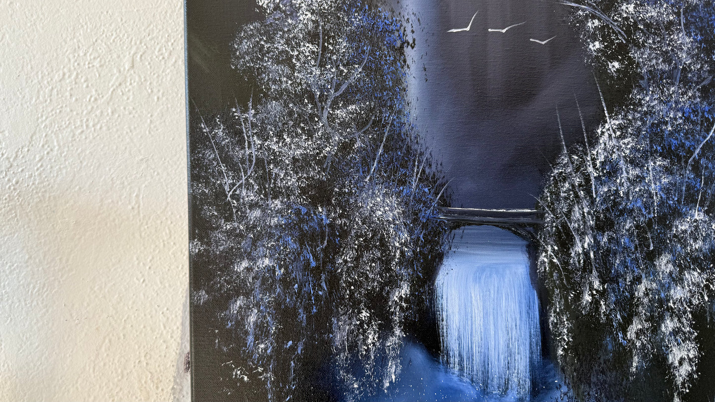 Painting #2022 - 16x20" Canvas - Multnomah Falls painted 8-28-25