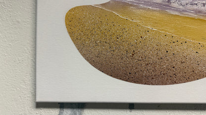 Painting #2044 - 16x20" Canvas - Sunset Seascape Palette Stencil painted 9-7-25