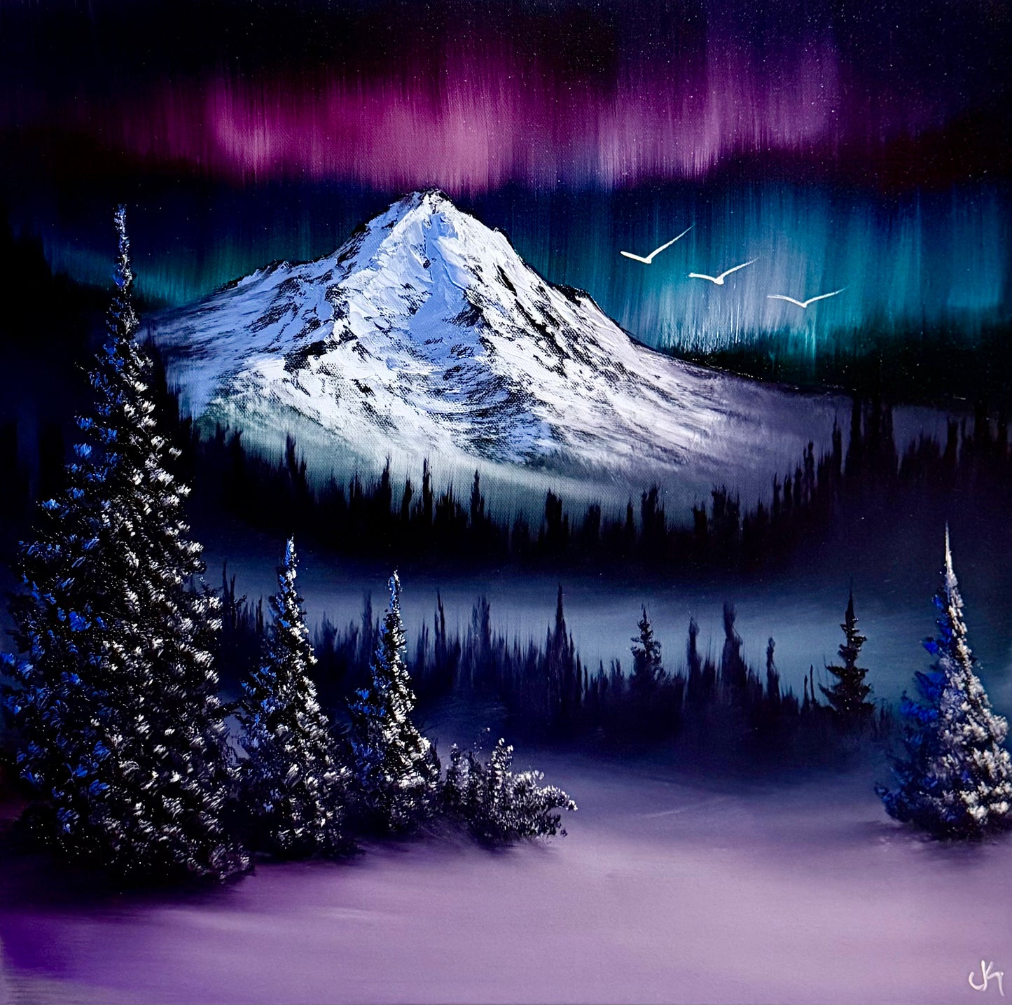 GROUP Painting Class - Night Time Black Canvas Scene with PaintWithJosh