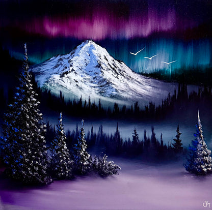 GROUP Painting Class - Night Time Black Canvas Scene with PaintWithJosh