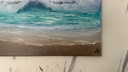 Painting #2027 - 16x20" Canvas - Tropical Seascape painted 8-30-25