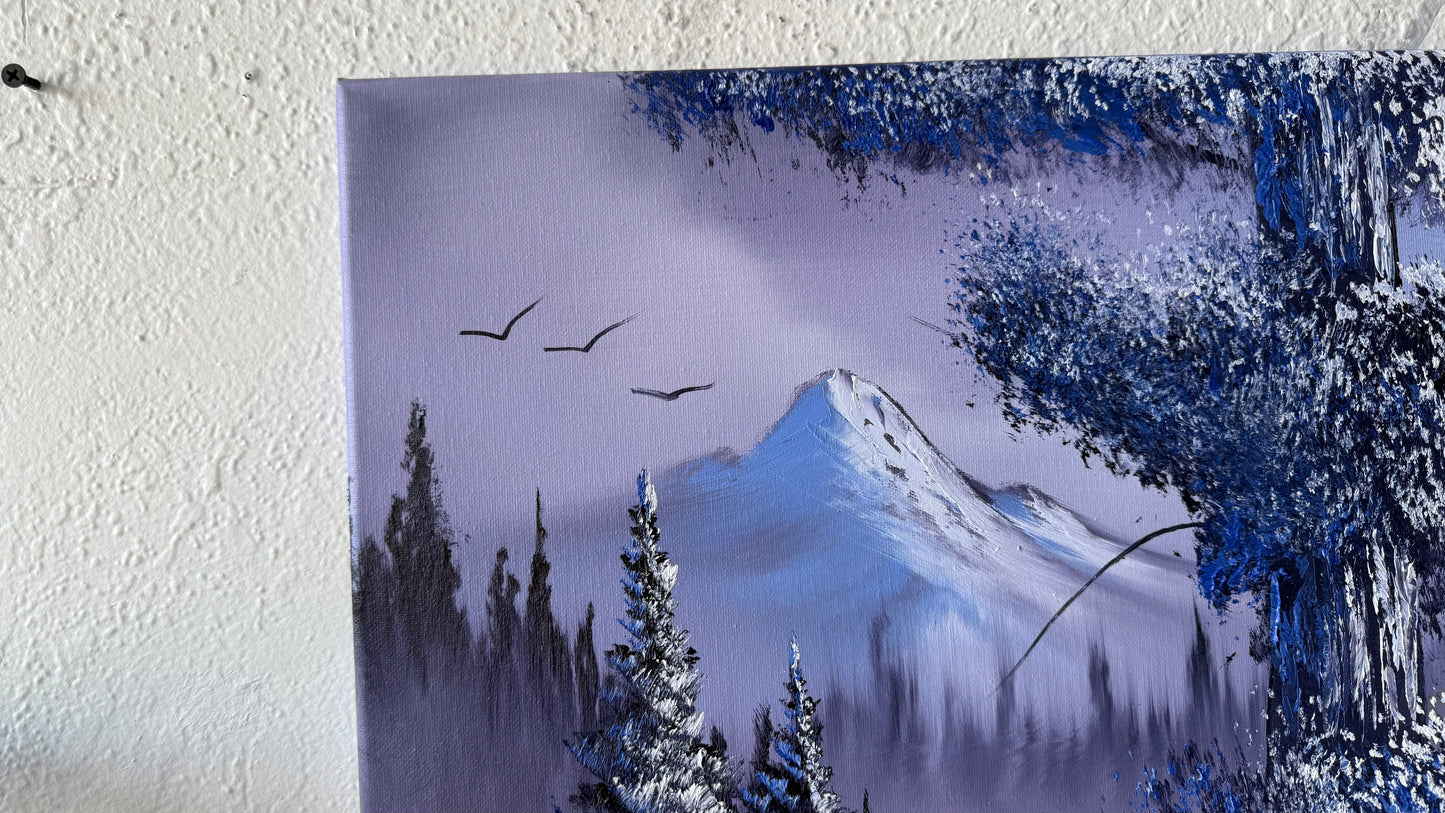Painting #2023 - 16x20" Canvas - Winter Landscape painted 8-28-25