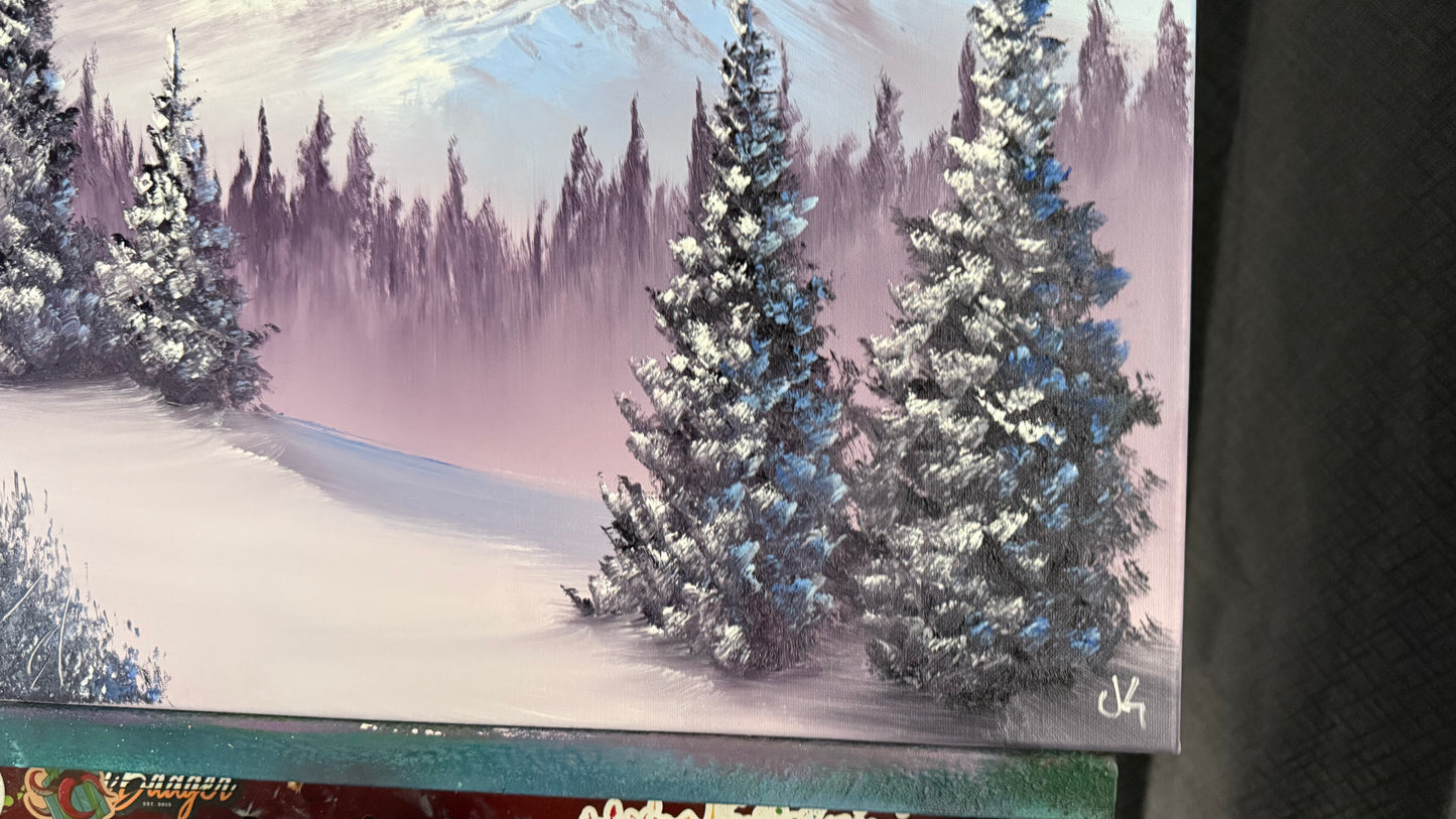 Painting #2053 - 18x24" Canvas - Mountain Landscape painted 9-13-25