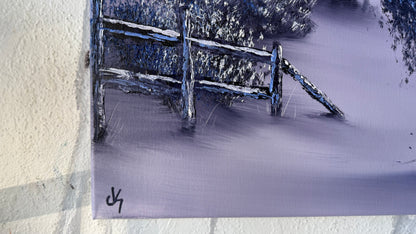 Painting #2023 - 16x20" Canvas - Winter Landscape painted 8-28-25