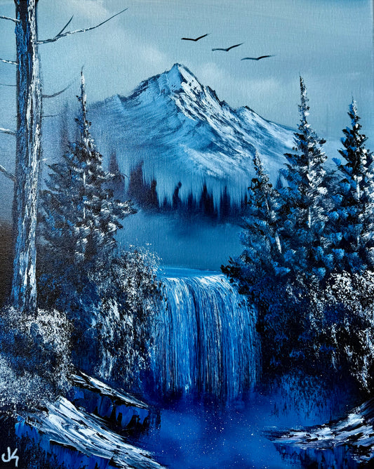 Painting #1926 - 16x20" Canvas - Mountain Landscape painted 7-6-25