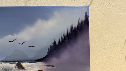 Painting #2045 - 16x20" Canvas - Oregon Coast Seascape painted 9-8-25