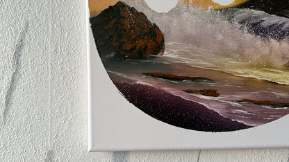 Painting #1984 - 18x24" Canvas - Palette Seascape painted 8-8-25