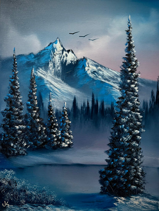 Painting #1576 - 18x24 Canvas - Mountain Landscape