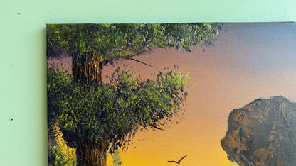 Painting #2016 - 16x20" Canvas - waterfall Landscape painted 8-24-25