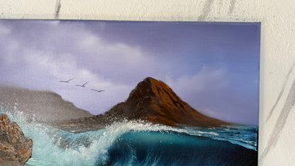 Painting #1985 - 18x24" Canvas - PNW Seascape painted 8-9-25