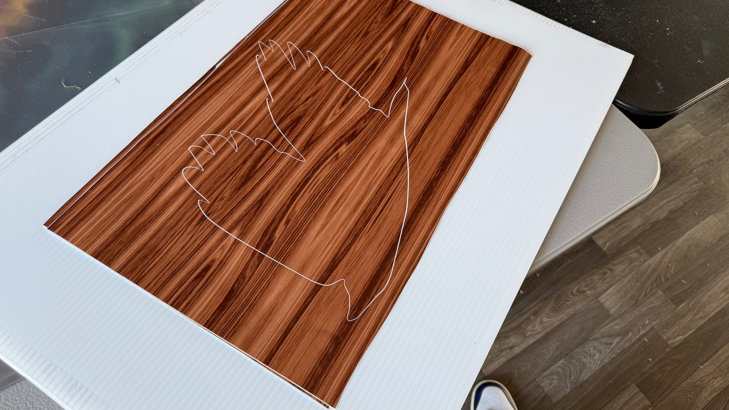 Stencil - Flying Bird - Easy Liner Removable Adhesive Contact Paper