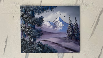 Painting #1987 - 16x20" Canvas - Mountain Landscape painted 8-10-25