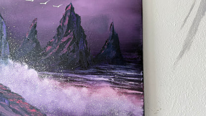 Painting #1959 - 16x20" Canvas - Fantasy Seascspe painted 7-25-25