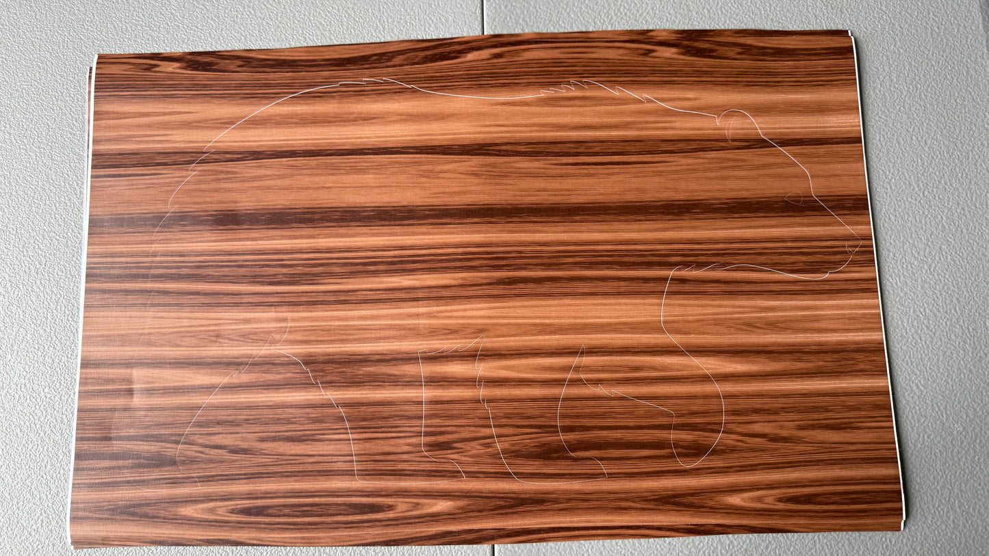 Stencil - Grizzly Bear - Easy Liner Removable Adhesive Contact Paper