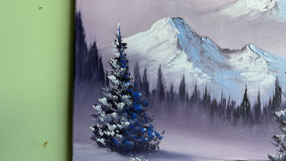 Painting #2018 - 16x20" Canvas - Winter Landscape painted 8-24-25