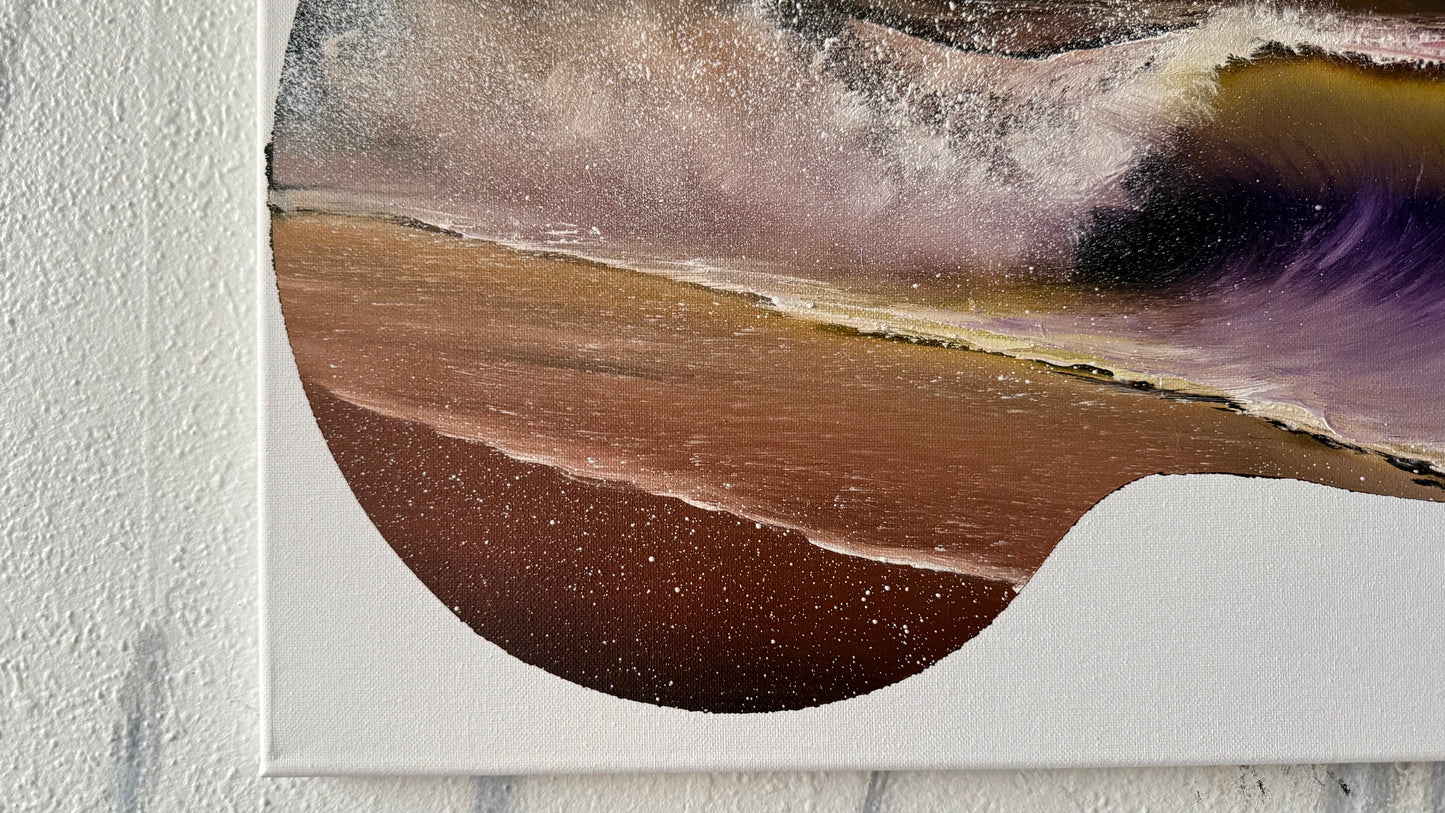 Painting #1981 - 20x24" Canvas - Palette Seascape painted 8-7-25