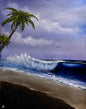Painting #2177 - 22x28" Canvas - "WHISPERS OF THE TEMPEST SHORE" Seascape painted 12-8-25