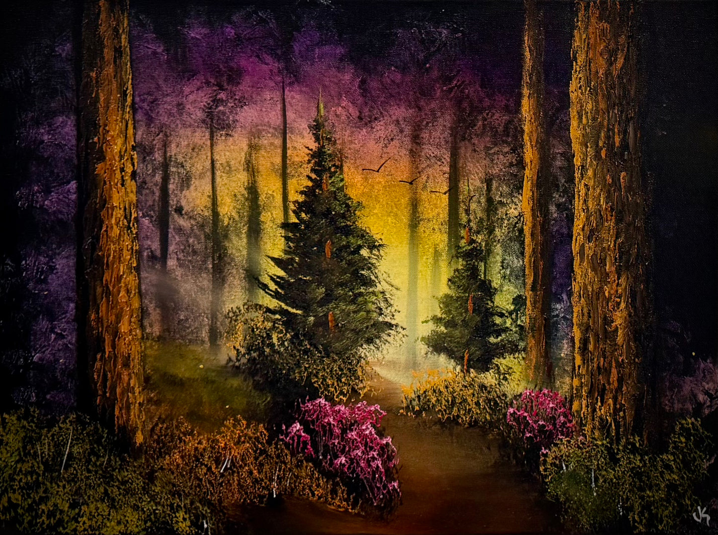 Painting #2650 - 18x24" Canvas - Forest Landscape painted 10-16-26