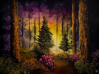Painting #2650 - 18x24" Canvas - Forest Landscape painted 10-16-26