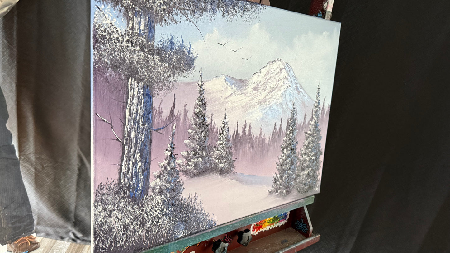 Painting #2053 - 18x24" Canvas - Mountain Landscape painted 9-13-25