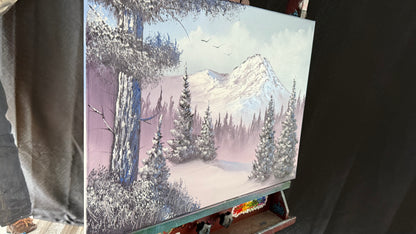 Painting #2053 - 18x24" Canvas - Mountain Landscape painted 9-13-25