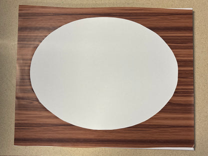 Stencil - OVAL - Easy Liner Removable Adhesive Contact Paper