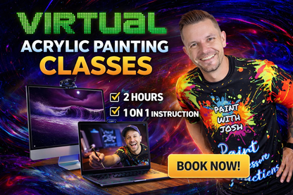 INDIVIDUAL - VIRTUAL - 2-3HR ACRYLIC Painting Class with Josh