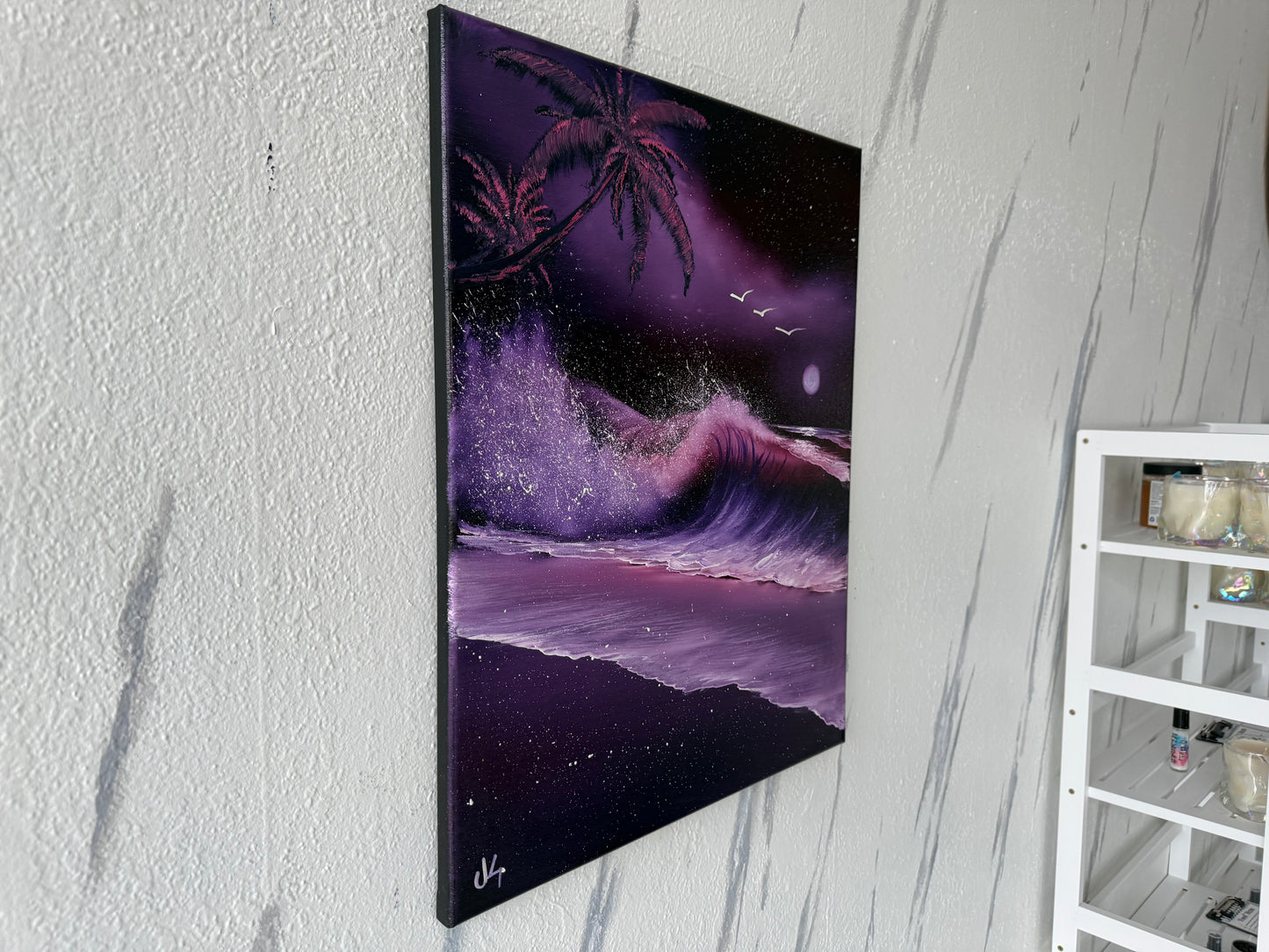 Painting #1842 - 16x20" Canvas - Mother's Day Seascape painted 5-11-25