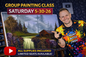 GROUP Painting Class - 6pm - Forest Waterfall Landscape with PaintWithJosh Saturday 5-30-26