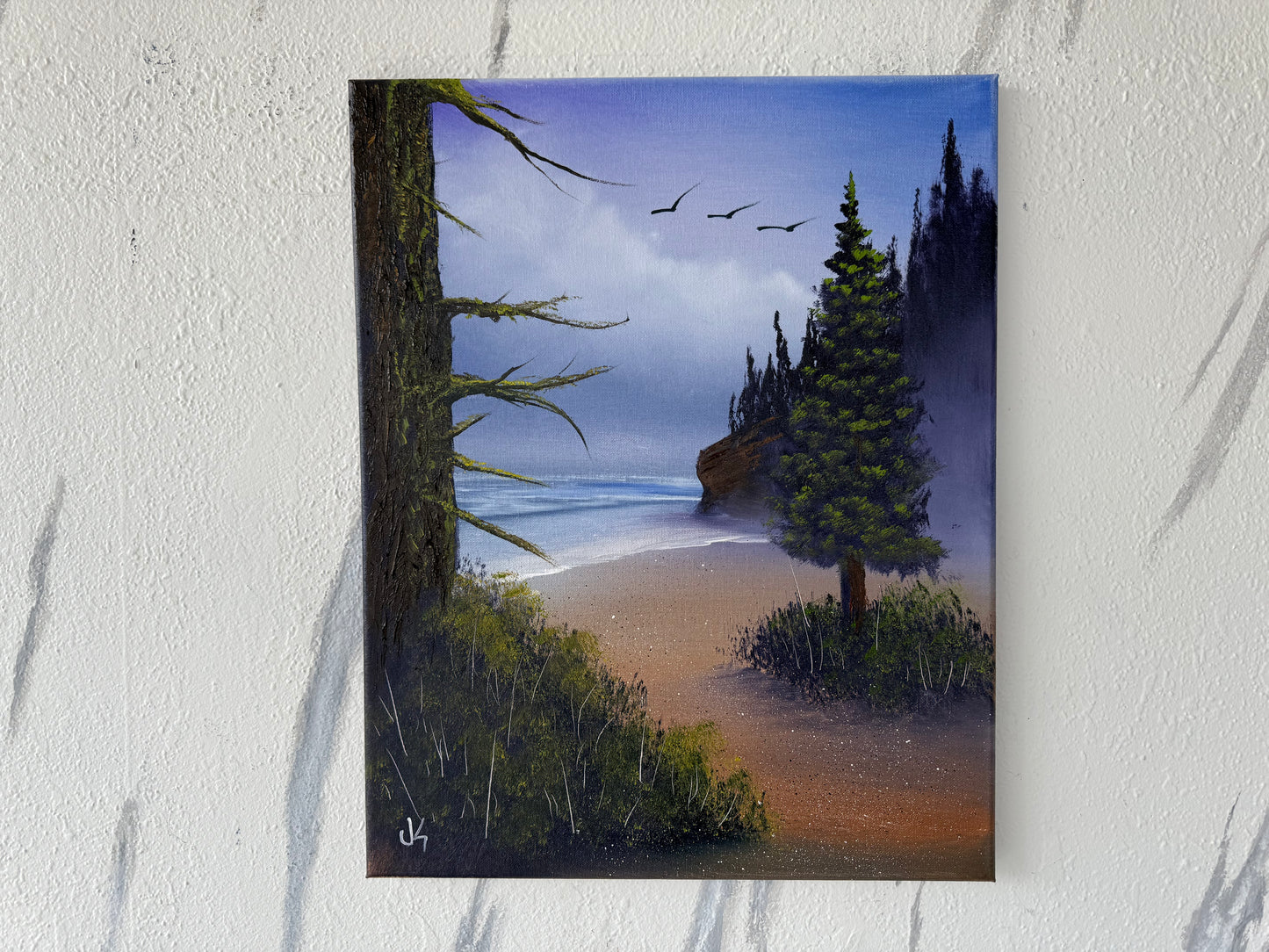 Painting #1856 - 16x20" Canvas - Oregon Coast Seascape painted 5-19-25