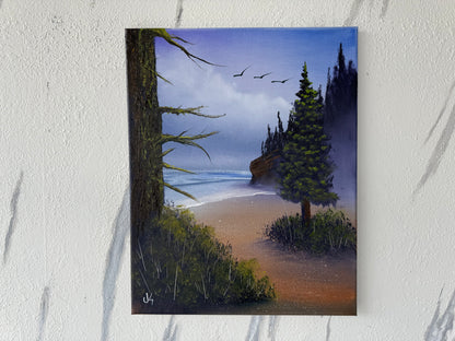 Painting #1856 - 16x20" Canvas - Oregon Coast Seascape painted 5-19-25