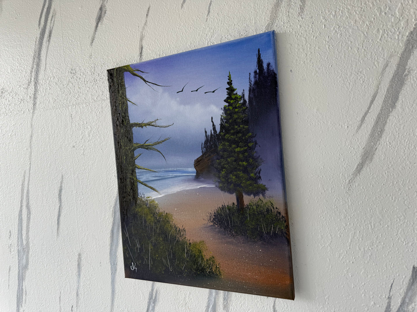 Painting #1856 - 16x20" Canvas - Oregon Coast Seascape painted 5-19-25