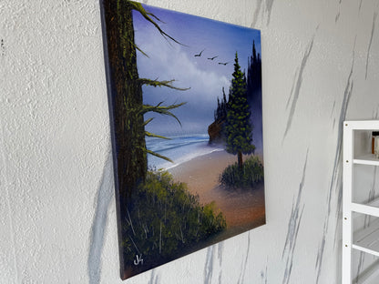Painting #1856 - 16x20" Canvas - Oregon Coast Seascape painted 5-19-25