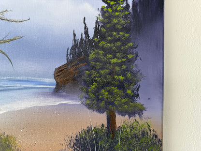 Painting #1856 - 16x20" Canvas - Oregon Coast Seascape painted 5-19-25