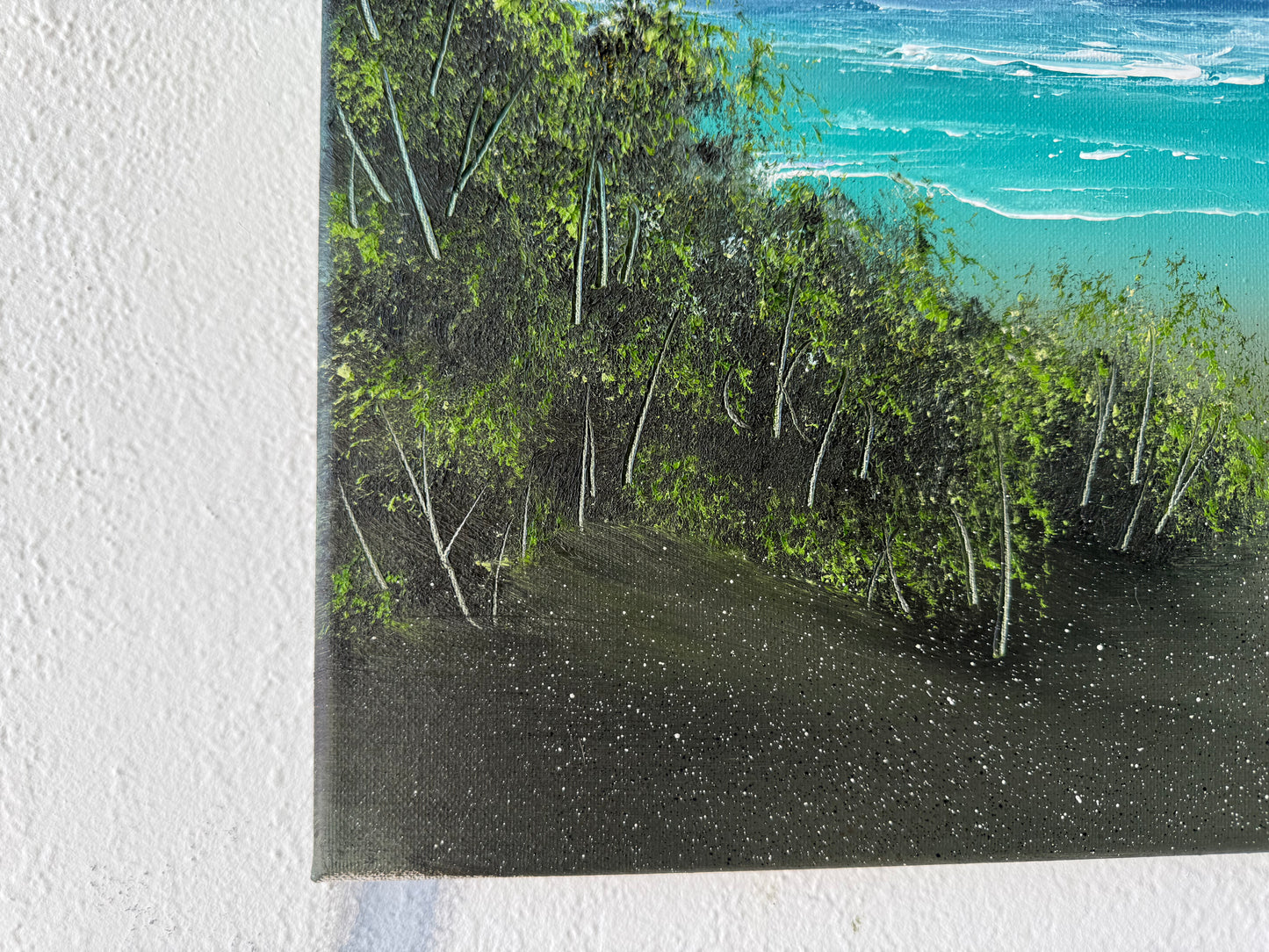 Painting #1873 - 16x20" Canvas - Coastal Seascape painted 6-2-25