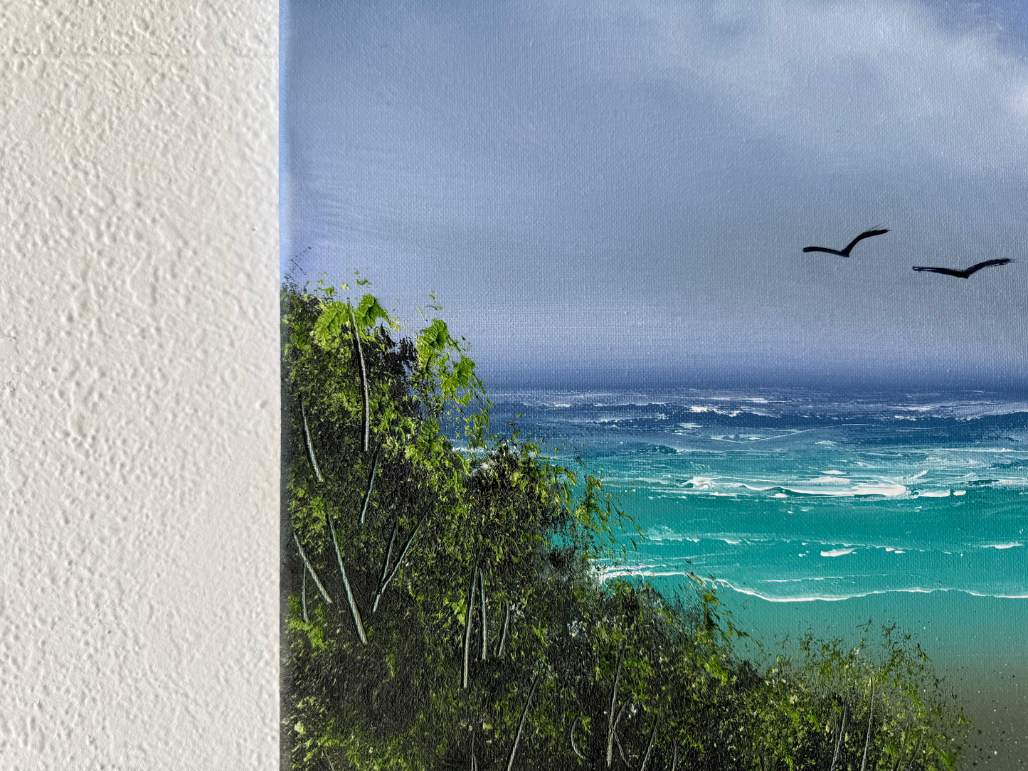 Painting #1873 - 16x20" Canvas - Coastal Seascape painted 6-2-25