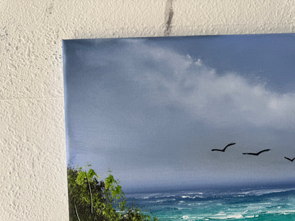 Painting #1873 - 16x20" Canvas - Coastal Seascape painted 6-2-25