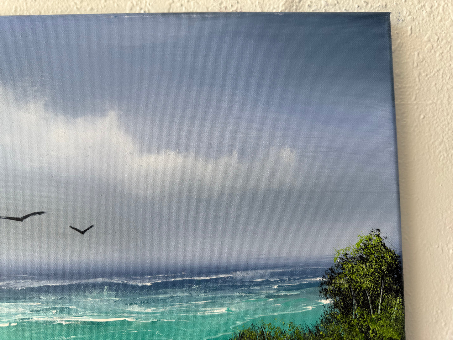 Painting #1873 - 16x20" Canvas - Coastal Seascape painted 6-2-25