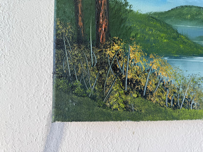 Painting #1894 - 16x20" Canvas - Mountain River Landscape painted 6-15-25